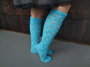 INSTRUCTIONS ONLY - Crochet your own Openwork Knee High Socks lace pattern in Adult sizes