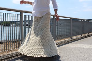 INSTRUCTIONS ONLY - Crochet your own Comfort Skirt in Crocheted Lace with Picot Edging in A-line Design PDF File Download