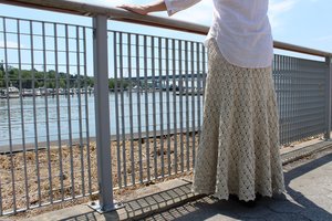 INSTRUCTIONS ONLY - Crochet your own Comfort Skirt in Crocheted Lace with Picot Edging in A-line Design PDF File Download
