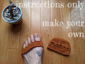 INSTRUCTIONS ONLY - Knit your own Comfy Toe Spacers Toeless Socks Separators for Athlete's Foot, Bunions, Calluses, Corns, Hammertoe Pattern