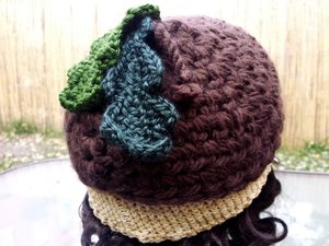 INSTRUCTIONS ONLY - Crochet your own Acorn Hat with Leaves for Adult Size Forest Pixie Elf Nature Lover Pattern Download