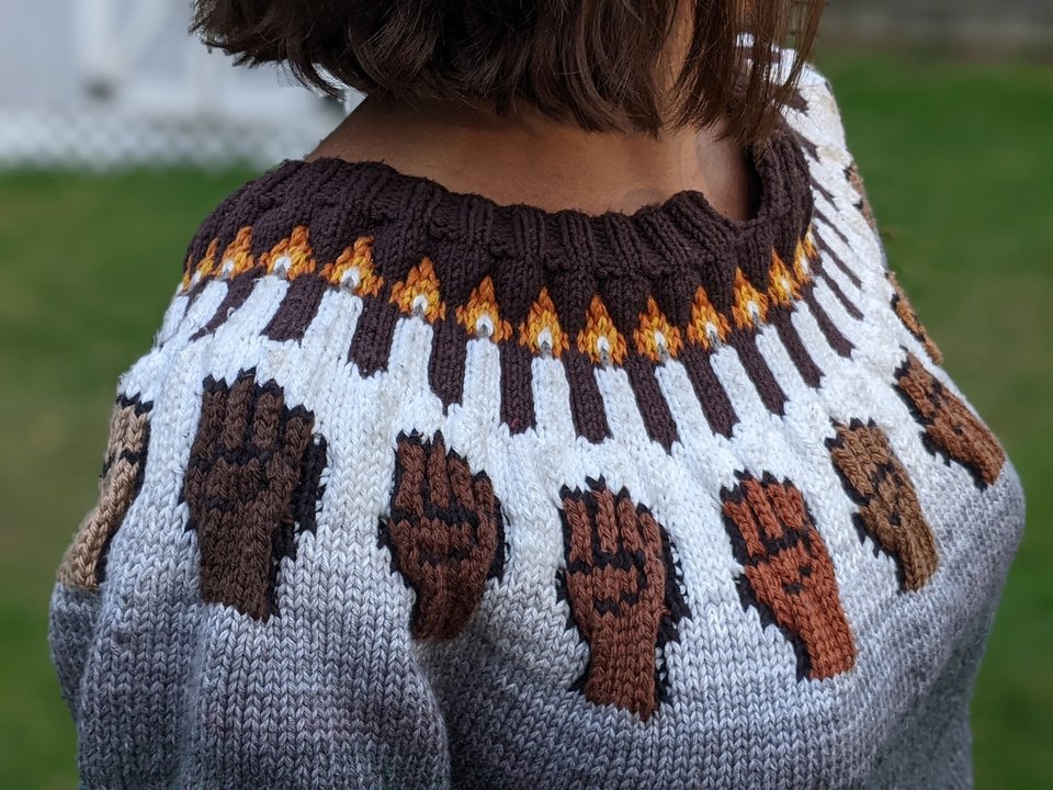 INSTRUCTIONS ONLY - Knit Your Own Racial Justice Unity Black Lives Matter Power Fists and Flames Say Their Names Knit Sweater Top Pattern