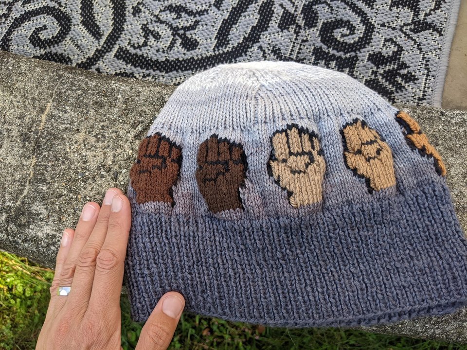 INSTRUCTIONS ONLY - KNIT your Own Racial Unity Justice Solidarity Antiracist Black Lives Matter Beanie Hat