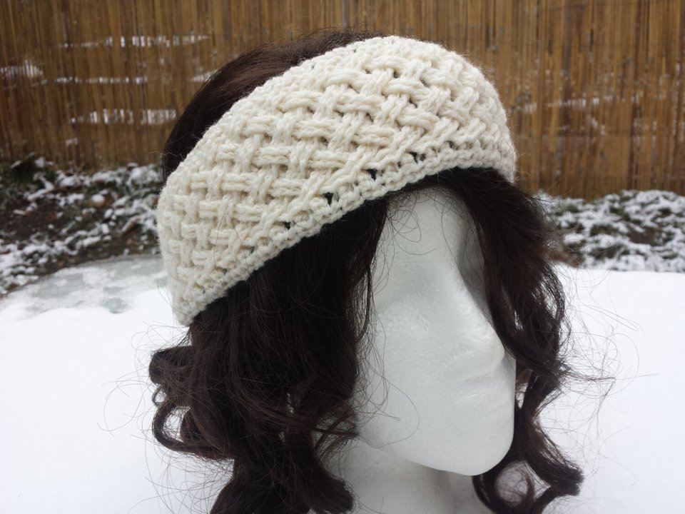 INSTRUCTIONS ONLY - Crochet your own Braided Woven Cables Wide Earwarmer Headband Pattern Download