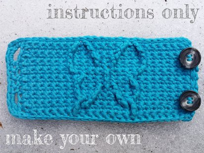INSTRUCTIONS ONLY - Crochet your own Butterfly Cables Cuff Bracelet Cabled Pattern Download