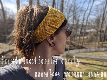 INSTRUCTIONS ONLY - Crochet your own River Town Headband Headwrap Linen Stitch Pattern Download