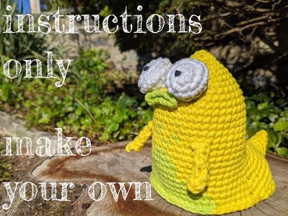 INSTRUCTIONS ONLY - Crochet your own Pupa from Solar Opposites plush stuffie NOT official whatsoever crocheted alien Rick and Morty universe